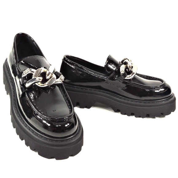 Casadei Shoes - CASADEI 🇮🇹 WOMENS BLACK PATENT LEATHER COMFORT LOAFERS